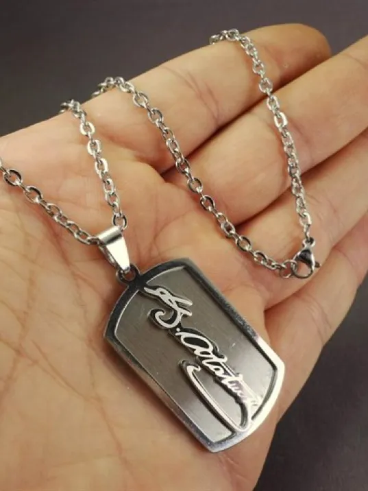 OttoMan Atatürk İmzalı Çelik Erkek Kolye Zincir OttoMan Atatürk İmzalı Çelik Erkek Kolye Zincir