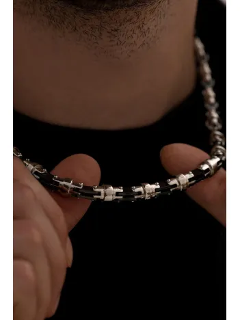 Boru Model Paslanmaz Çelik Erkek Kolye