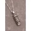 Hatlı Gümüş Kadın Cevşen Muska Kolye Zincir Hatlı Gümüş Kadın Cevşen Muska Kolye Zincir