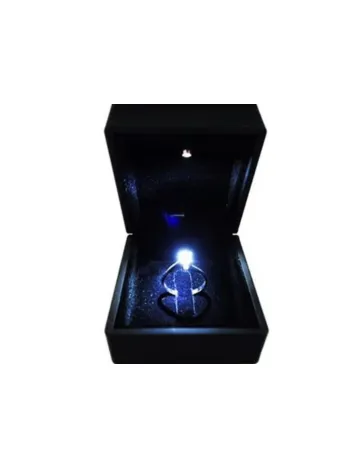Işıklı Pırlanta Tektaş Siyah Yüzük Kutusu
