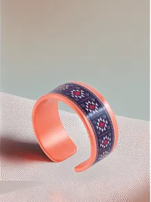 Kadın Bakır Yüzük - Zeta Model Özel Baskı Metal Kutu Ve Kuvars Taşı