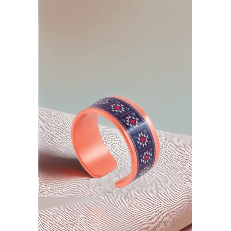 Kadın Bakır Yüzük - Zeta Model Özel Baskı Metal Kutu Ve Kuvars Taşı Kadın Bakır Yüzük - Zeta Model Özel Baskı Metal Kutu Ve Kuvars Taşı