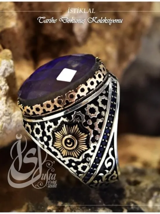 İslam Usta Tasarımı İstiklal Gümüş Erkek Yüzük