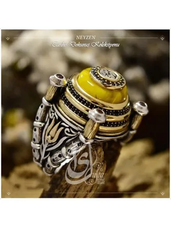 İslam Usta Tasarımı Neyzen Gümüş Erkek Yüzük