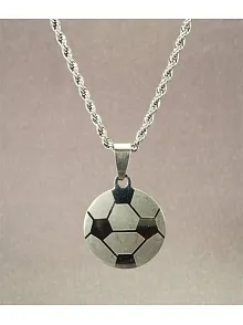 OttoMan Futbol Topu Erkek Çelik Kolye Zincir