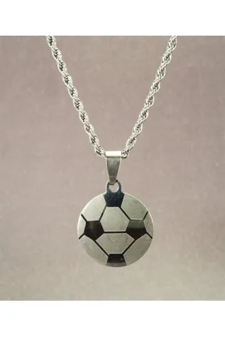 OttoMan Futbol Topu Erkek Çelik Kolye Zincir