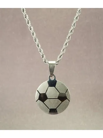 OttoMan Futbol Topu Erkek Çelik Kolye Zincir