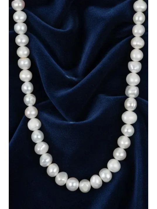 Gerçek Dizi İnci - 7mm Doğal Beyaz Yanar Dönerli Tatlısu Yuvarlak İnci Takı Yapım Malzemesi