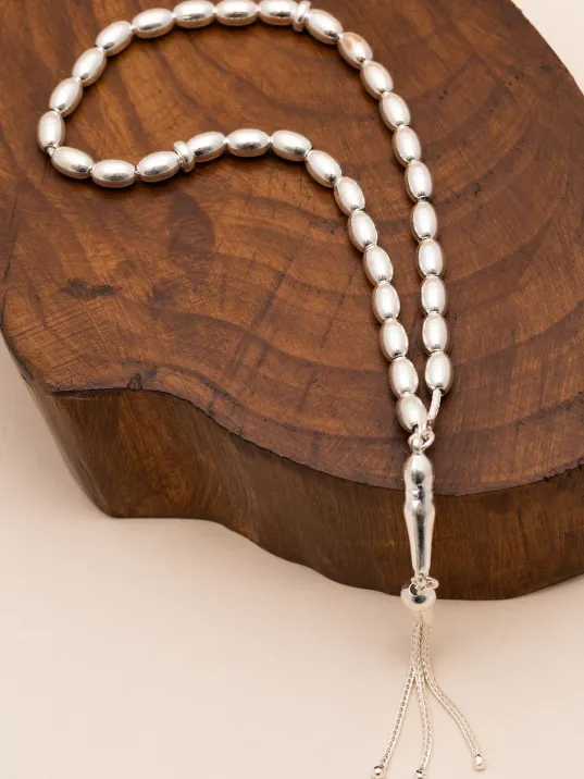 Erkek Gümüş Tespih Arpakesim Büyük Boy 21 gr Erkek Gümüş Tespih Arpakesim Büyük Boy 21 gr