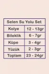 Selen Bayan Zümrüt Taşlı Gümüş Su Yolu Set - Kolye, Bileklik, Küpe, Yüzük Selen Bayan Zümrüt Taşlı Gümüş Su Yolu Set - Kolye, Bileklik, Küpe, Yüzük