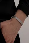 Paslanmaz Çelik Örme Erkek Bayan Unisex Bileklik İnce Model