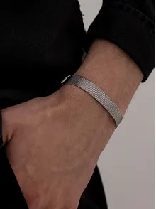 Paslanmaz Çelik Örme Erkek Bayan Unisex Bileklik İnce Model