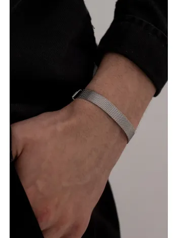 Paslanmaz Çelik Örme Erkek Bayan Unisex Bileklik İnce Model