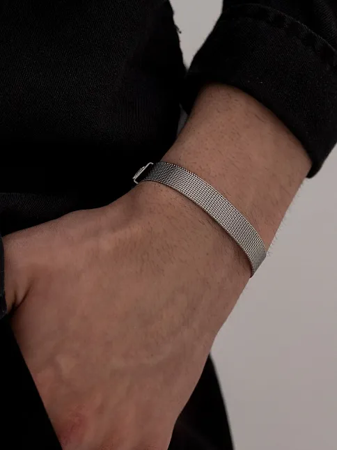 Paslanmaz Çelik Örme Erkek Bayan Unisex Bileklik İnce Model