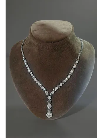 Kadın Gümüş Kolye - Hürrem Gümüş Su Yolu Kadın Kolye