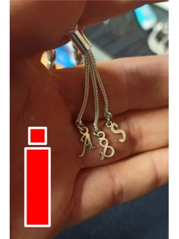 Tespih Püskülü İçin Gümüş Harf ve Şekil