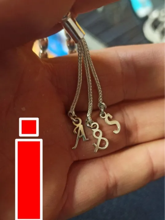 Tespih Püskülü İçin Gümüş Harf ve Şekil