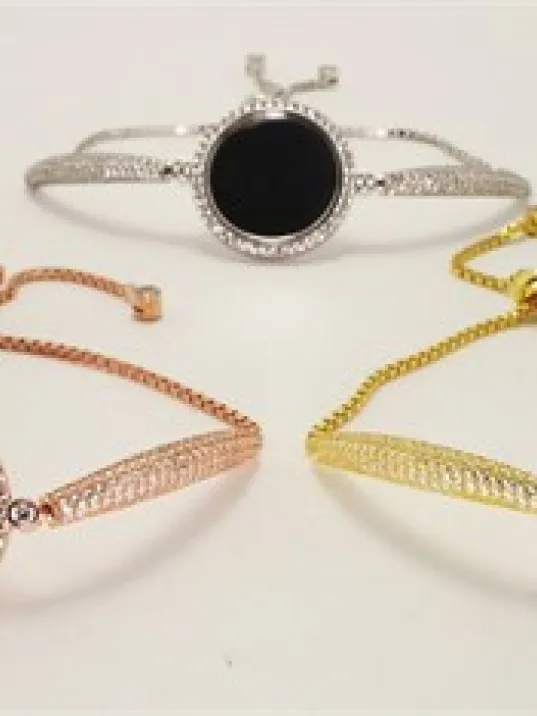 Kadın Gümüş Altın Renk Suyolu Bileklik Bilezik