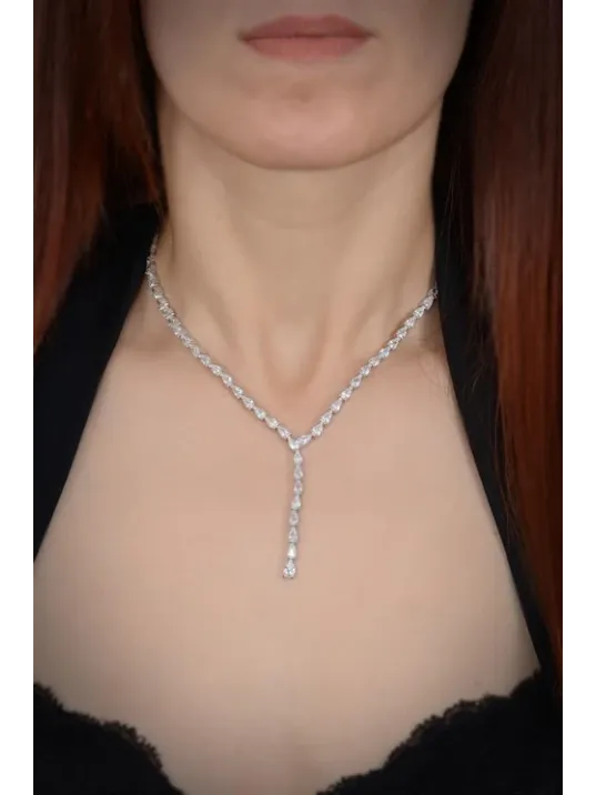 Açela Bayan Zirkon Taşlı Gümüş Su Yolu Set - Kolye, Bileklik, Küpe, Yüzük Açela Bayan Zirkon Taşlı Gümüş Su Yolu Set - Kolye, Bileklik, Küpe, Yüzük