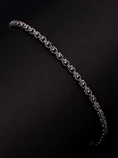 Erkek Gümüş Bileklik - 3mm Arnavut Zinciri Gümüş Bileklik