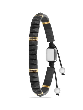 Erkek Doğal Hematit Taşlı El İşçiliği Makrome Ayarlanabilir Doğal Taş Bileklik Erkek Doğal Hematit Taşlı El İşçiliği Makrome Ayarlanabilir Doğal Taş Bileklik