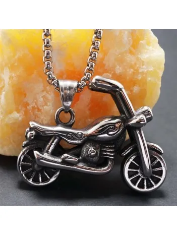 OttoMan Chopper Motorcu Motosiklet Çelik Erkek Kolye Zincir