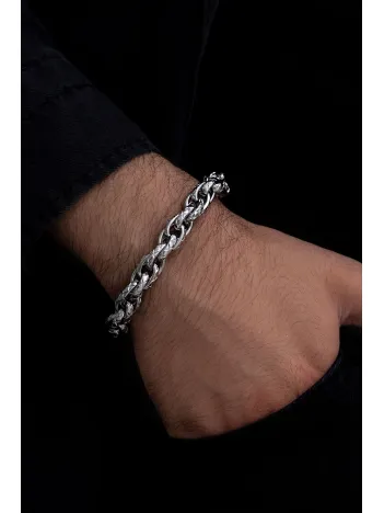 Erkek Çelik Bileklik - Sarmal Model Çelik Bileklik