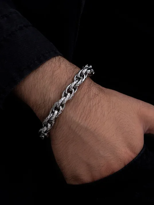 Erkek Çelik Bileklik - Sarmal Model Çelik Bileklik