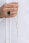 Gümüş Tespih Arpa Kesim Çizgili Büyük Boy 22 Gram