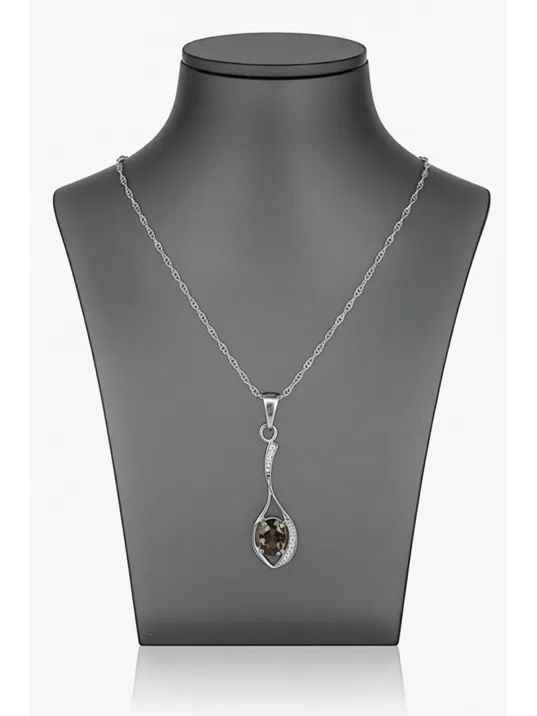 Kadın Gümüş Kolye - Asalet Damlası Model Zultanit Taşlı Kolye
