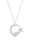 Zirkon Taşlı Sonsuzluklu Ay Yıldız Model Kadın Gümüş Kolye GKLAYYLDZM8-ROS Zirkon Taşlı Sonsuzluklu Ay Yıldız Model Kadın Gümüş Kolye GKLAYYLDZM8-ROS