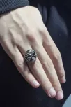 Erkek Gümüş Yüzük - 925 Ayar Gümüş Kuru Kafa Model Gotik Tarz Erkek Yüzük Erkek Gümüş Yüzük - 925 Ayar Gümüş Kuru Kafa Model Gotik Tarz Erkek Yüzük