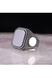 Erkek Gümüş Yüzük - Oniks Taşlı Erkek Yüzük