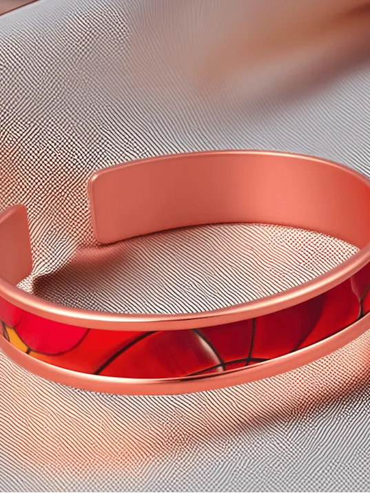 Kadın Bakır Bileklik Yüzük Set - Sunny Model Özel Baskı Metal Kutu Ve Kuvars Taşı Kadın Bakır Bileklik Yüzük Set - Sunny Model Özel Baskı Metal Kutu Ve Kuvars Taşı