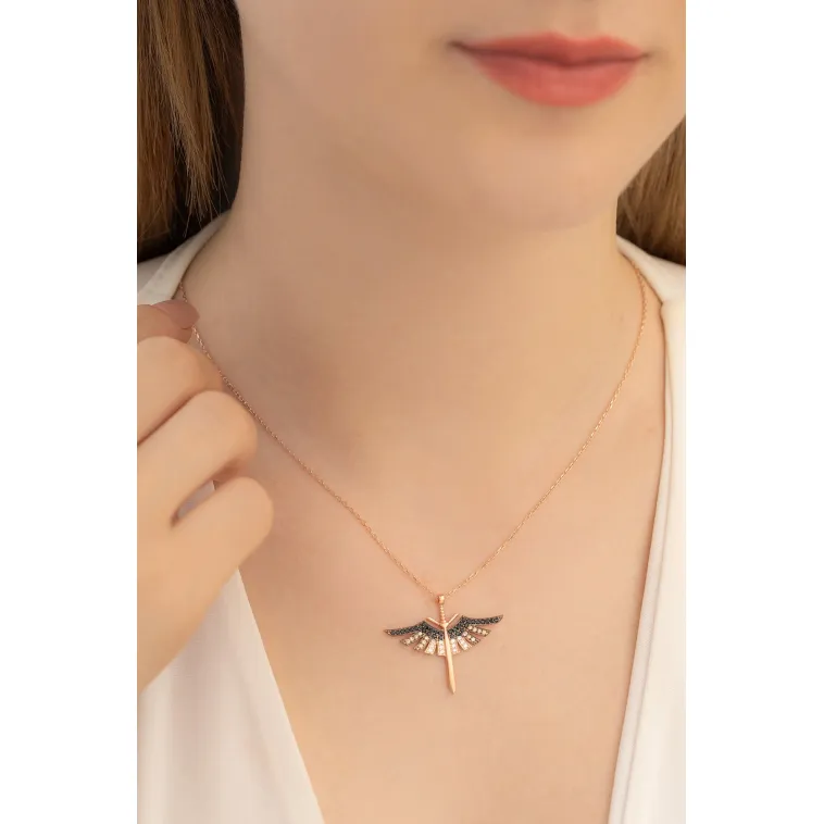 Kadın Gümüş Kolye - Kadın Mikail Kılıcı Rose Renk Model Gümüş Kolye Kadın Gümüş Kolye - Kadın Mikail Kılıcı Rose Renk Model Gümüş Kolye