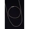 Erkek Gümüş Kolye Bileklik Set - 3mm Pullu Arnavut Zinciri Gümüş Kolye Bileklik Set Erkek Gümüş Kolye Bileklik Set - 3mm Pullu Arnavut Zinciri Gümüş Kolye Bileklik Set