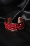 Kadın Bakır Bileklik - Kırmızı Tutkunun Rengi Kalın Model Bakır Kadın Bileklik