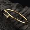 Kadın Çelik Bileklik - Çivi Model Çelik Bileklik Altın Kadın Çelik Bileklik - Çivi Model Çelik Bileklik Altın
