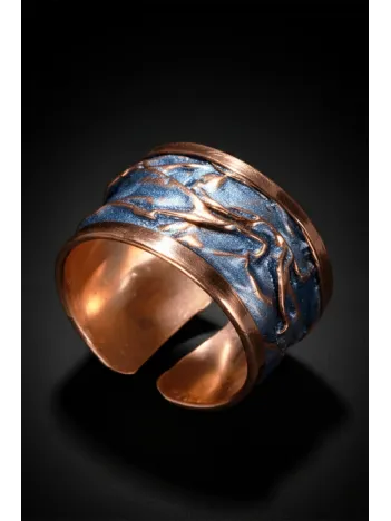 Kadın Bakır Yüzük - Aqua Lavanta Rüyası Model Bakır Kadın Yüzük