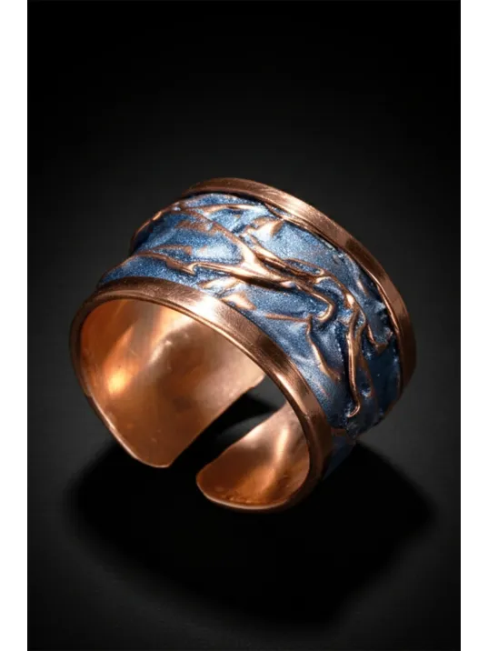 Kadın Bakır Yüzük - Aqua Lavanta Rüyası Model Bakır Kadın Yüzük