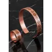 Kadın Bakır Bileklik Yüzük Set - Lenka Model Özel Baskı Metal Kutu Ve Kuvars Taşı Kadın Bakır Bileklik Yüzük Set - Lenka Model Özel Baskı Metal Kutu Ve Kuvars Taşı
