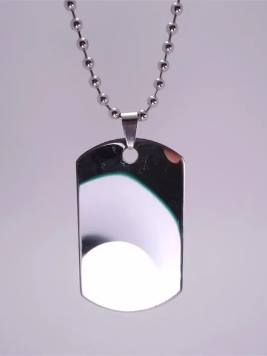 Asker Künyesi Kolyesi Paslanmaz Erkek Bayan Çelik Kolye Top Zincirli