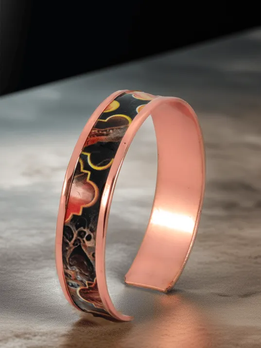 Kadın Bakır Bileklik - Ester Model Özel Baskı Metal Kutu Ve Doğal Taşlar Kadın Bakır Bileklik - Ester Model Özel Baskı Metal Kutu Ve Doğal Taşlar