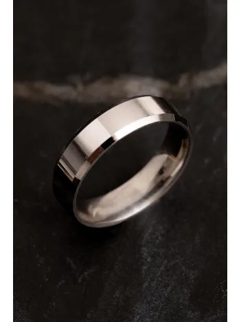 Erkek Gümüş Yüzük - 925 Ayar Latife Model Erkek Yüzük Alyans