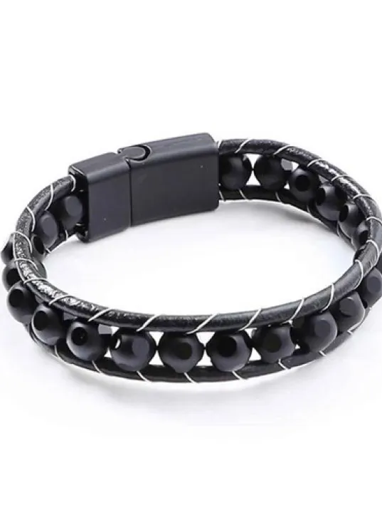 Kadın Erkek Doğal Taş Bileklik - Siyah Oniks Doğal Taşı Kadın Erkek Bileklik Kadın Erkek Doğal Taş Bileklik - Siyah Oniks Doğal Taşı Kadın Erkek Bileklik