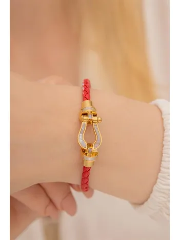 Kadın Bileklik - Kadın Deri Bileklik - Mıknatıslı Kanca Model