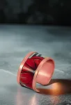 Kadın Bakır Yüzük - Chlara Model Özel Baskı Metal Kutu Ve Kuvars Taşı