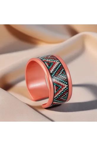 Kadın Bakır Bileklik Yüzük Set - Arina Model Özel Baskı Metal Kutu Ve Kuvars Taşı