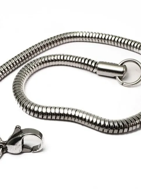 Snake Yılan Modeli Çelik Erkek Bileklik