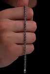 Erkek Gümüş Bileklik - 3mm Arnavut Zinciri Gümüş Bileklik